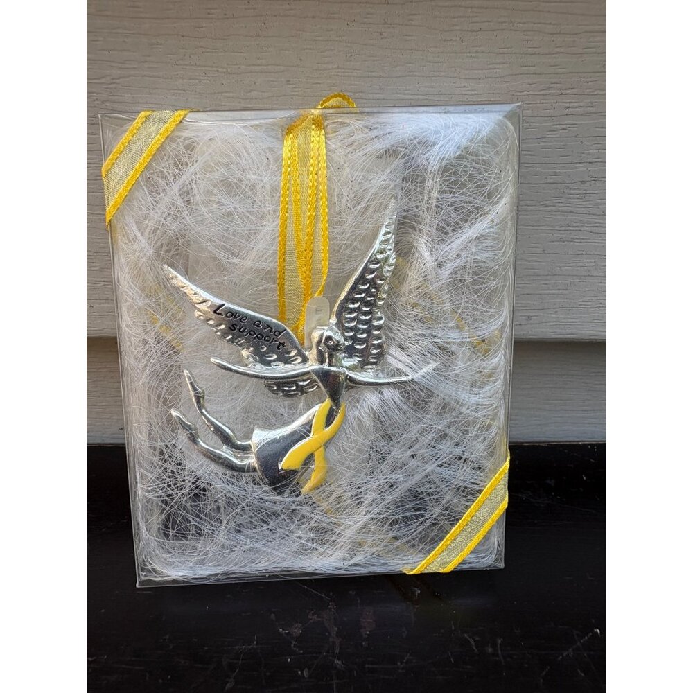 Serenity Seasons Of Cannon Falls Love & Support Mini Pewter Angel Ornament Pin